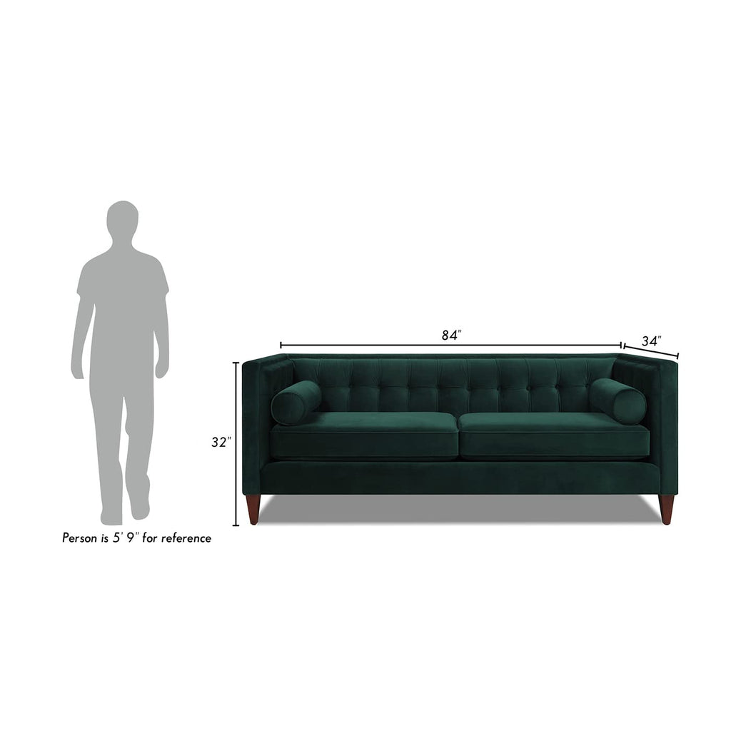 Dark Navy Blue Performance Velvet Tufted Sofa A5749