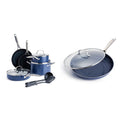 Blue 10 Piece Ceramic Nonstick Cookware Set B89182