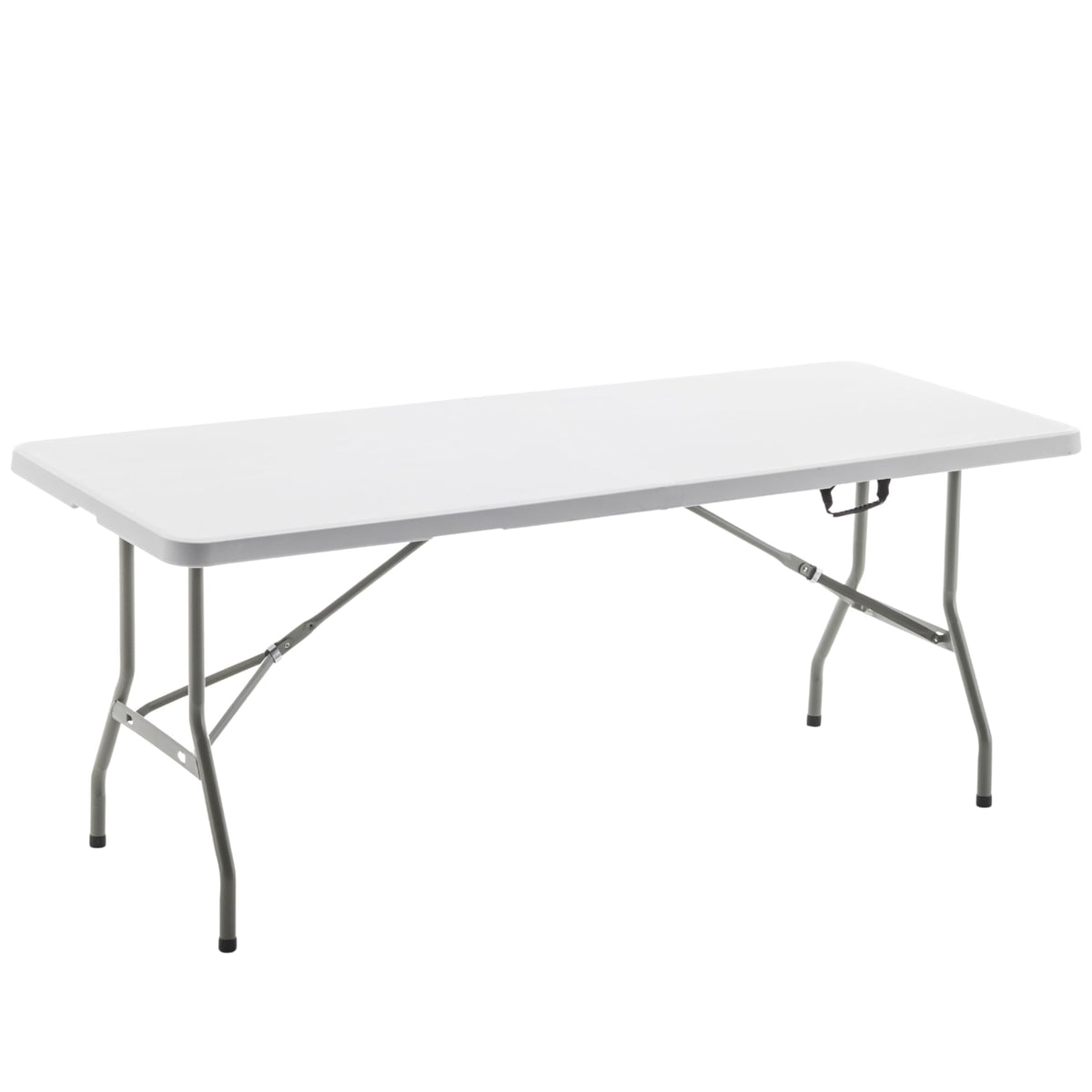 White Plastic Folding Table 6 Ft Heavy Duty Portable D78910