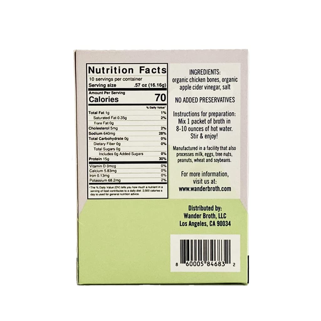Freeze-Dried Organic Chicken Bone Broth, 10 Pack V634