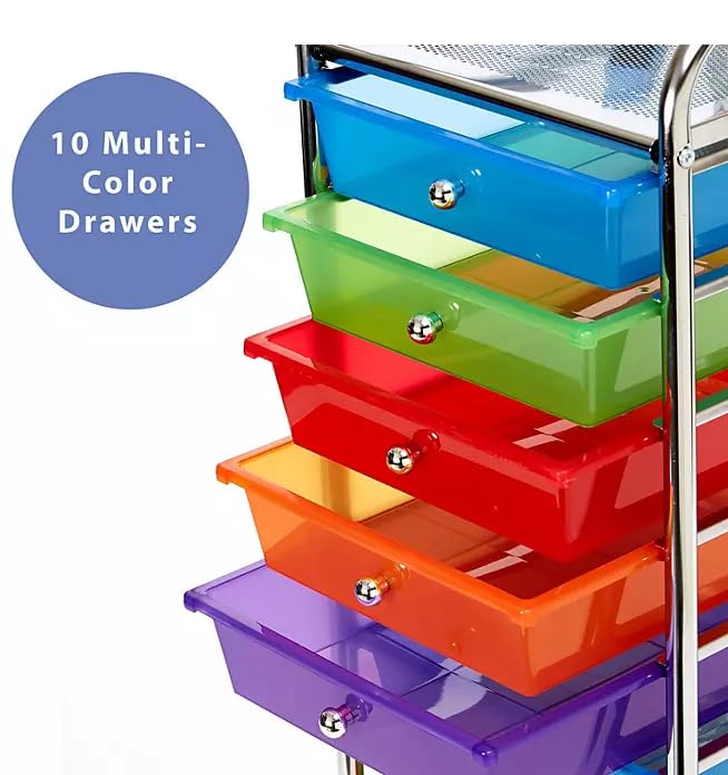10 Drawer Rolling Storage Cart K6545