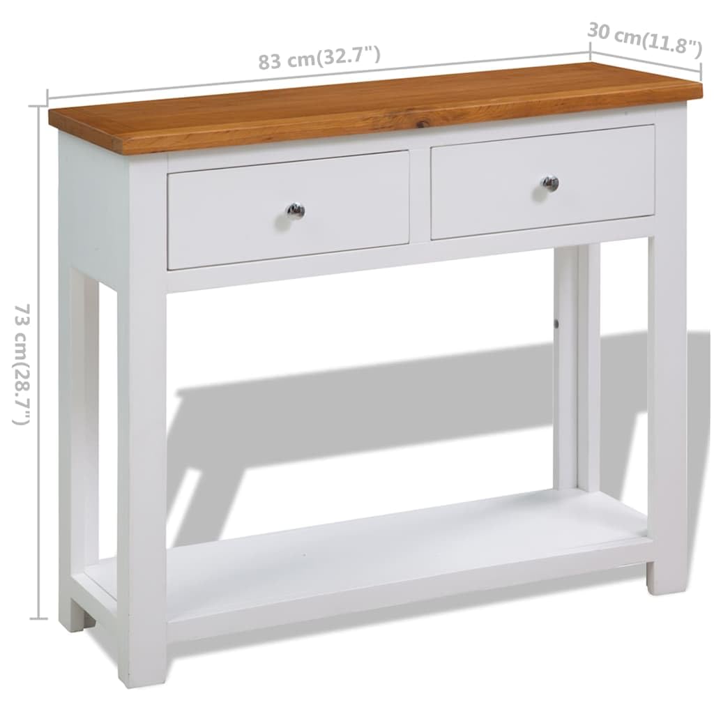 Solid Oak Wood Console Table C786224