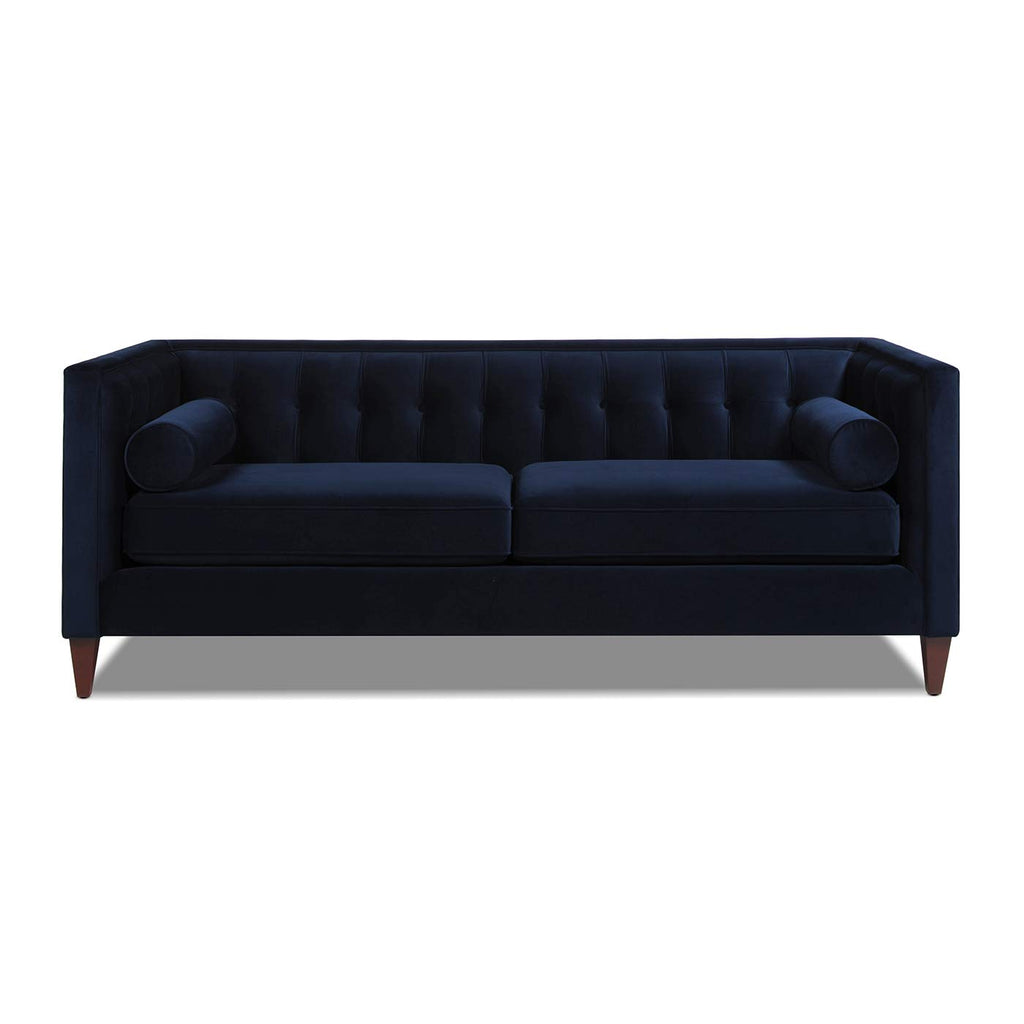 Dark Navy Blue Performance Velvet Tufted Sofa A5749