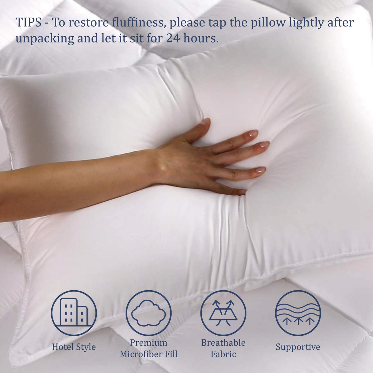 King Size Down Alternative Cooling Pillow Set of 2 T9196