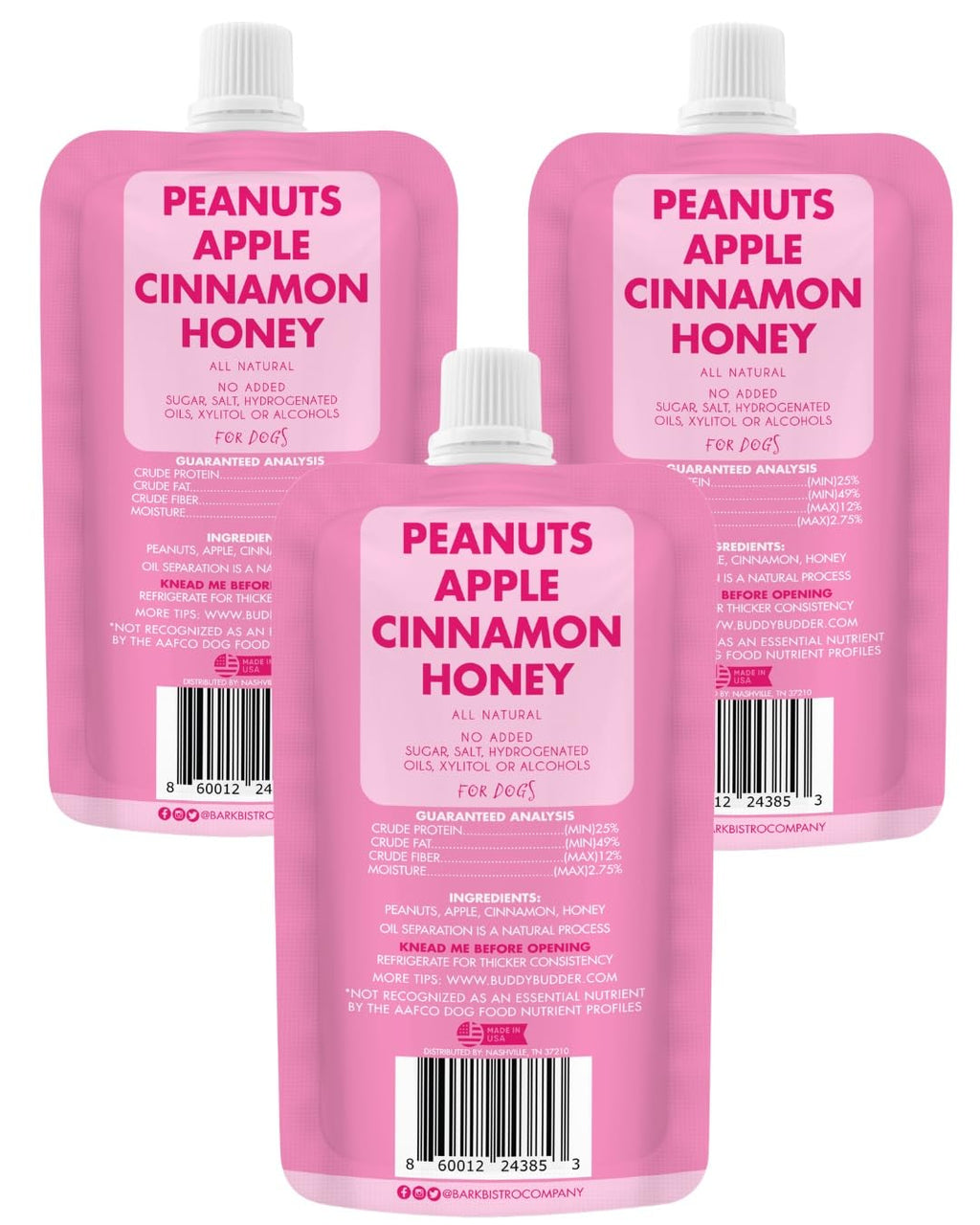Peanut Butter for Dogs 3 Pack 4oz Squeeze Packs Q7724
