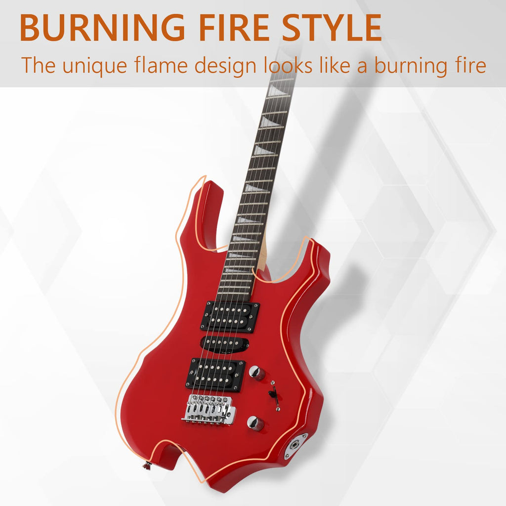 Red Electric Guitar Kit with Amplifier E527552