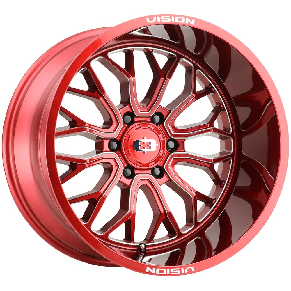 20x9 5x5.5" +12mm Red/Milled Wheel Rim P2816