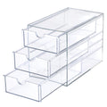 3 Drawer Clear Acrylic Desktop Organizer B603034