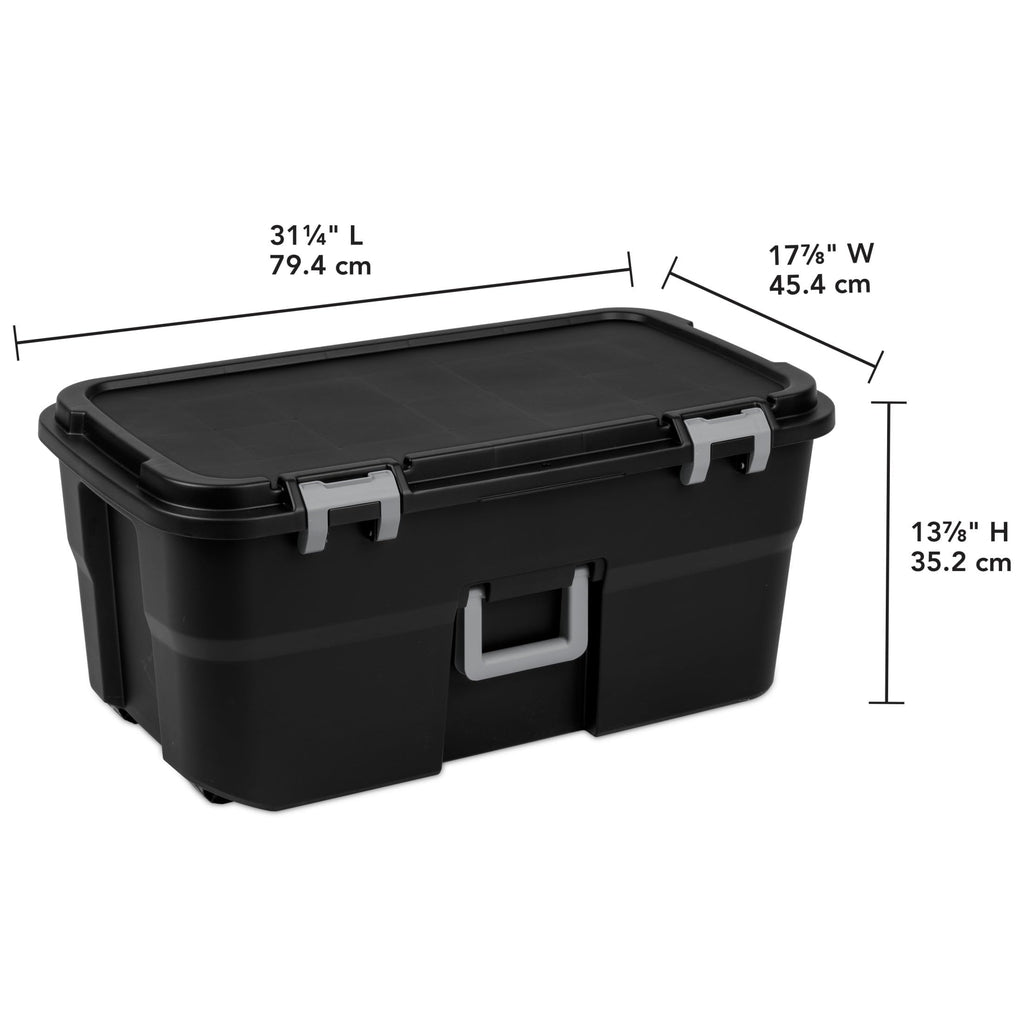 22 Gallon Black Wheeled Storage Trunk D85177