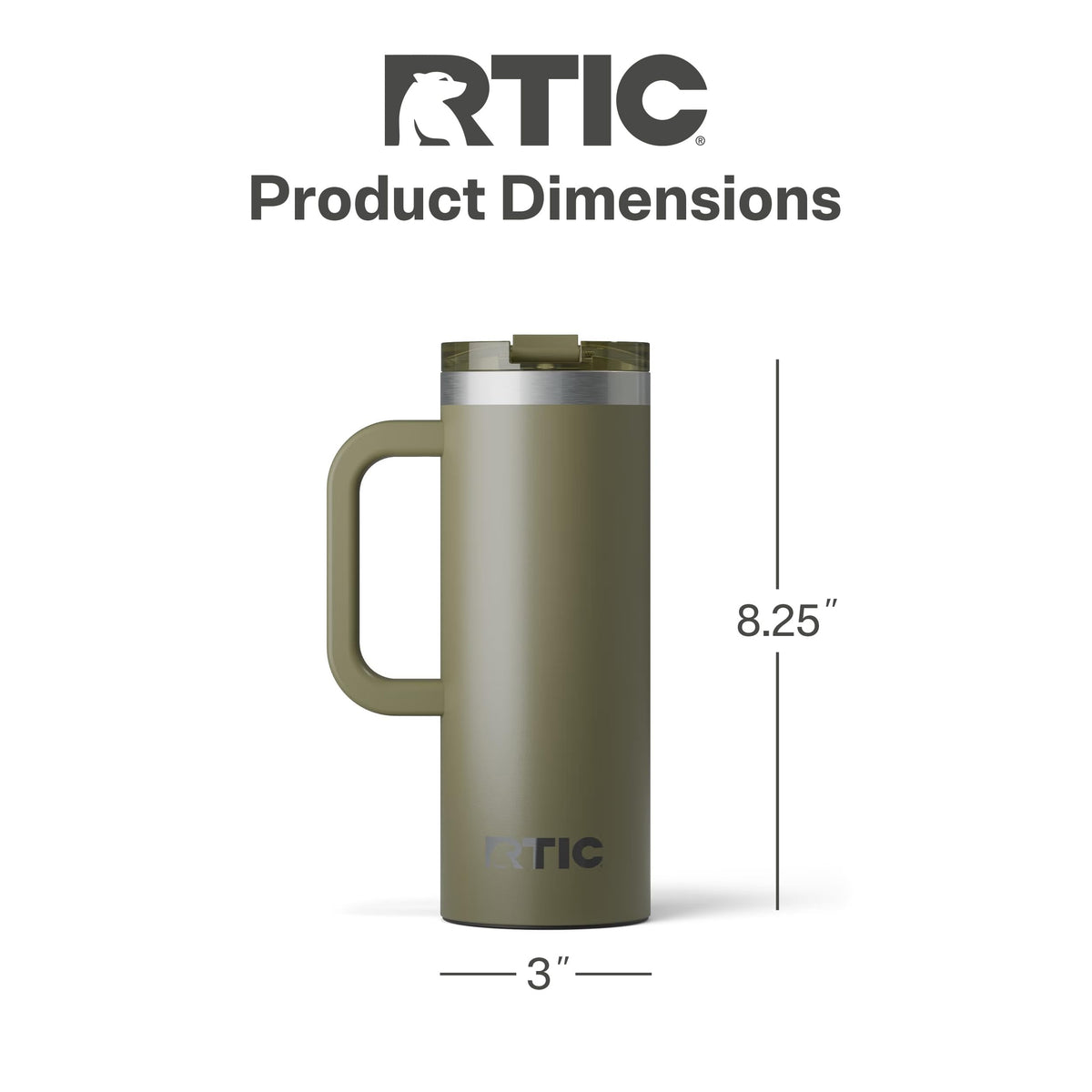 20oz Ceramic Lined Travel Mug with Lid and Handle V2196