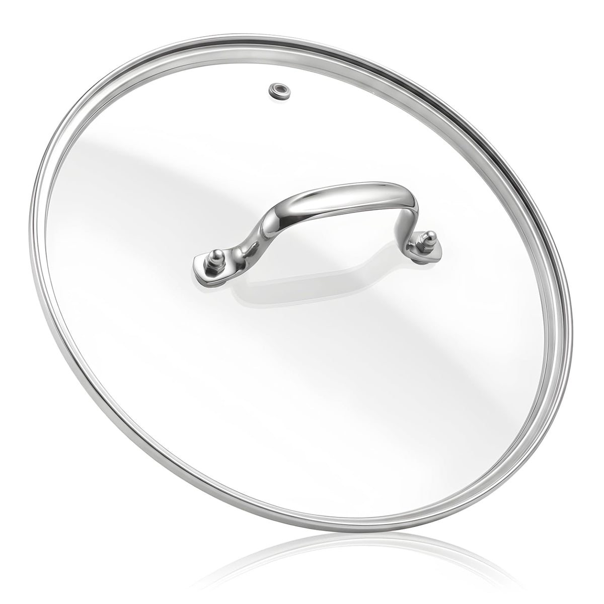 11 IN Glass Lid with Stainless Steel Handle B191