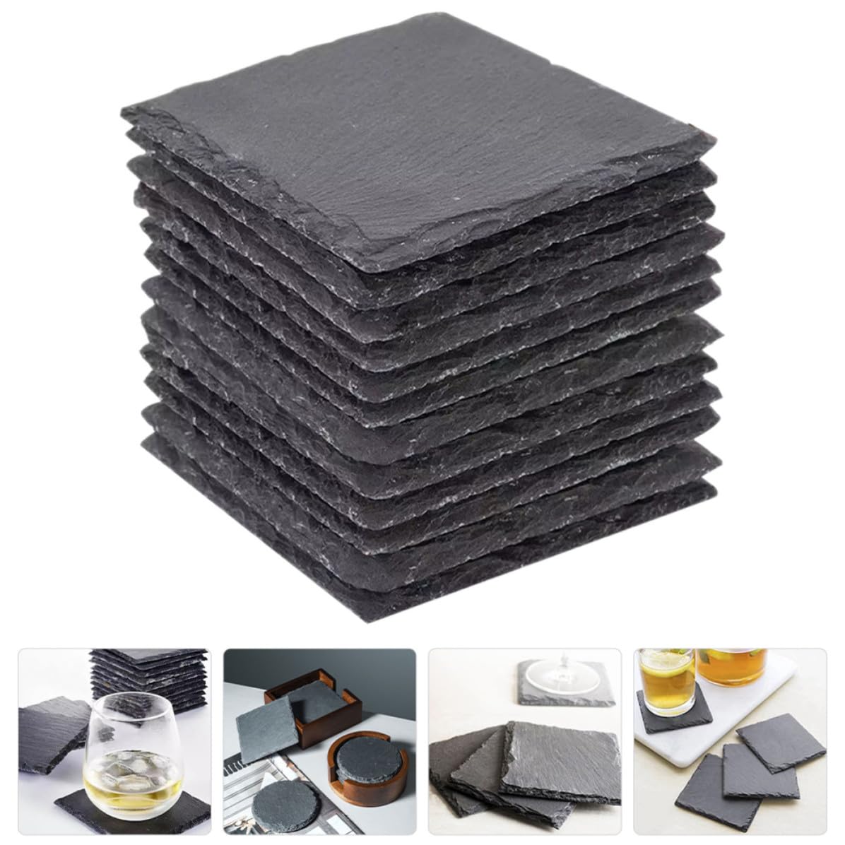12pcs Natural Stone Cup Coasters P8827