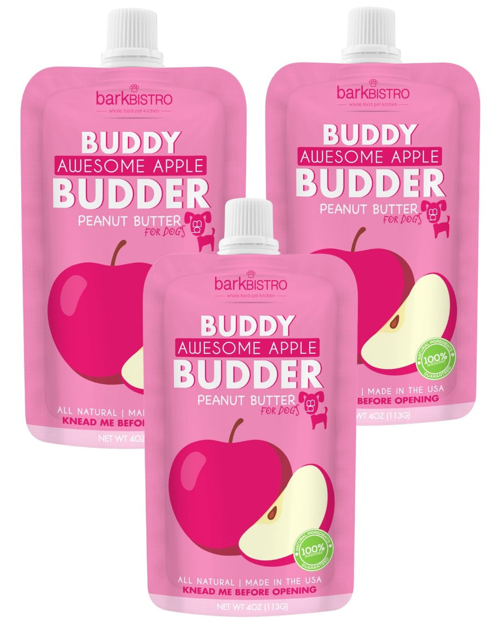 Peanut Butter for Dogs 3 Pack 4oz Squeeze Packs Q7724