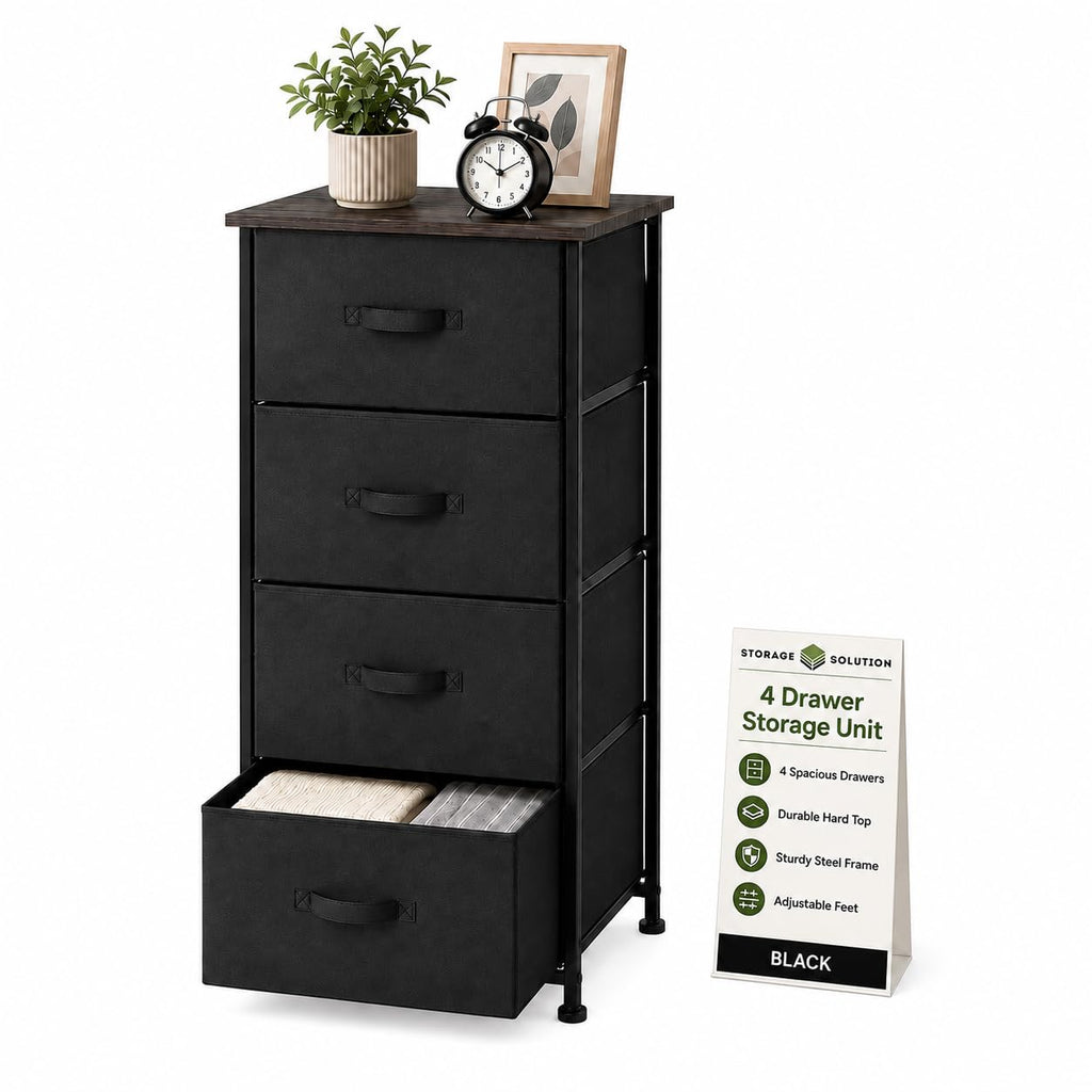 4 Drawer Fabric Storage Tower with Steel Frame P466