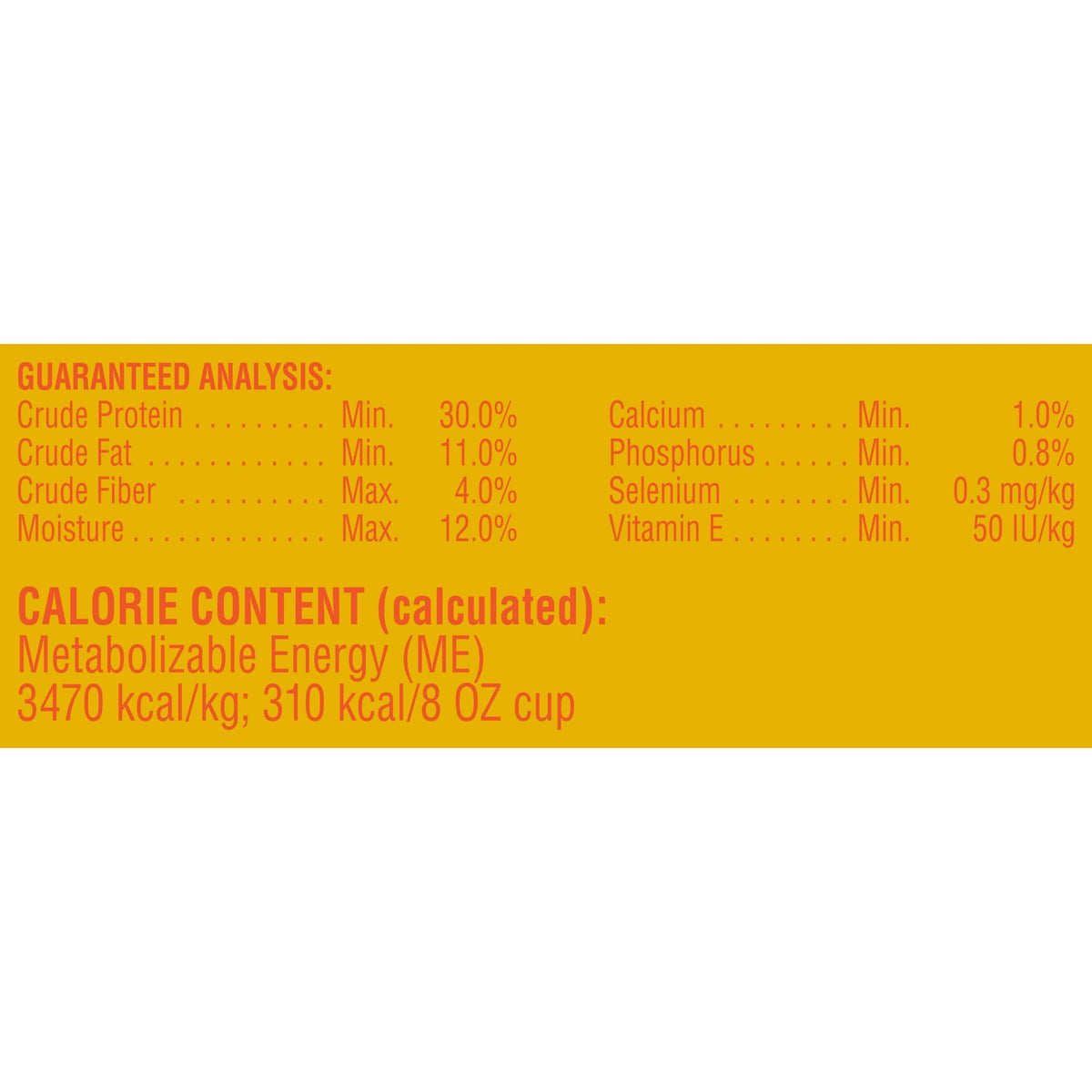 Dry Cat Food, 30 Pounds W2497