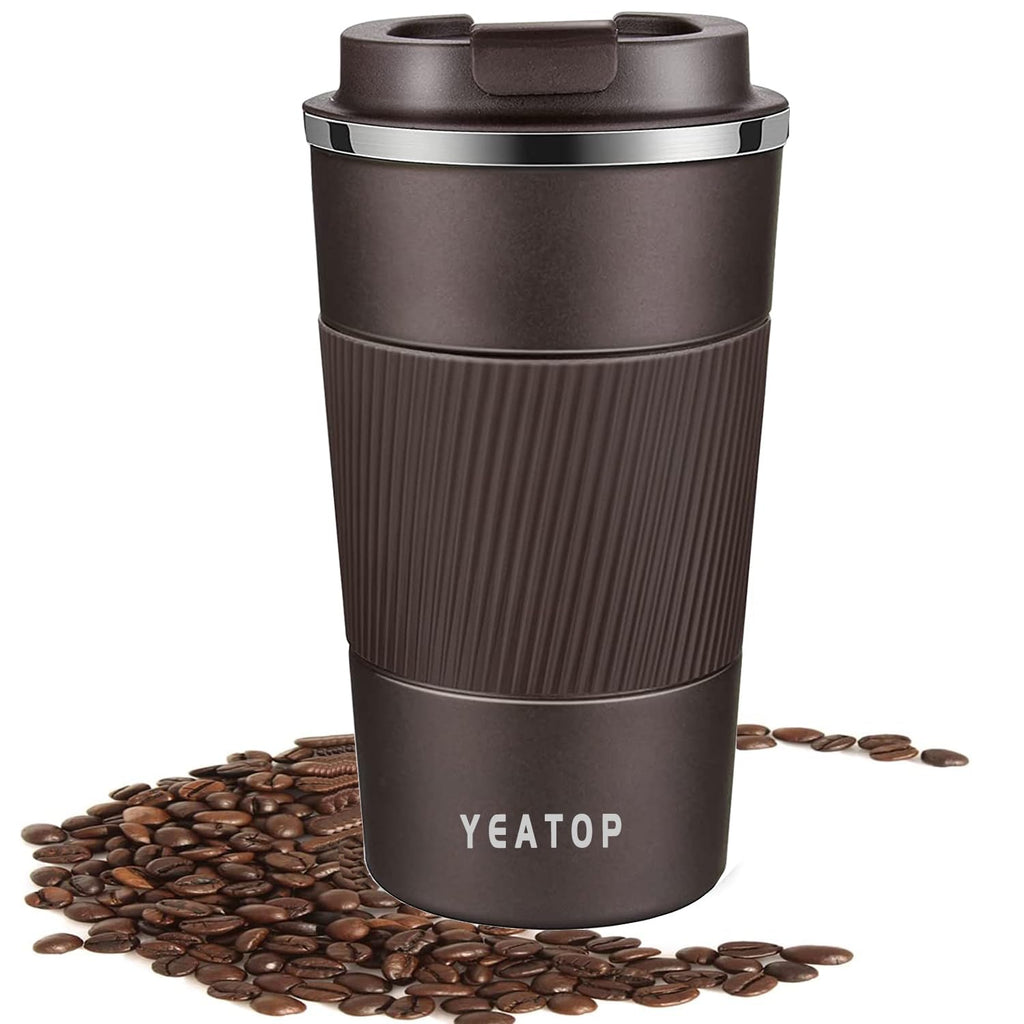 16 oz Stainless Steel Insulated Travel Coffee Mug with Lid N4401