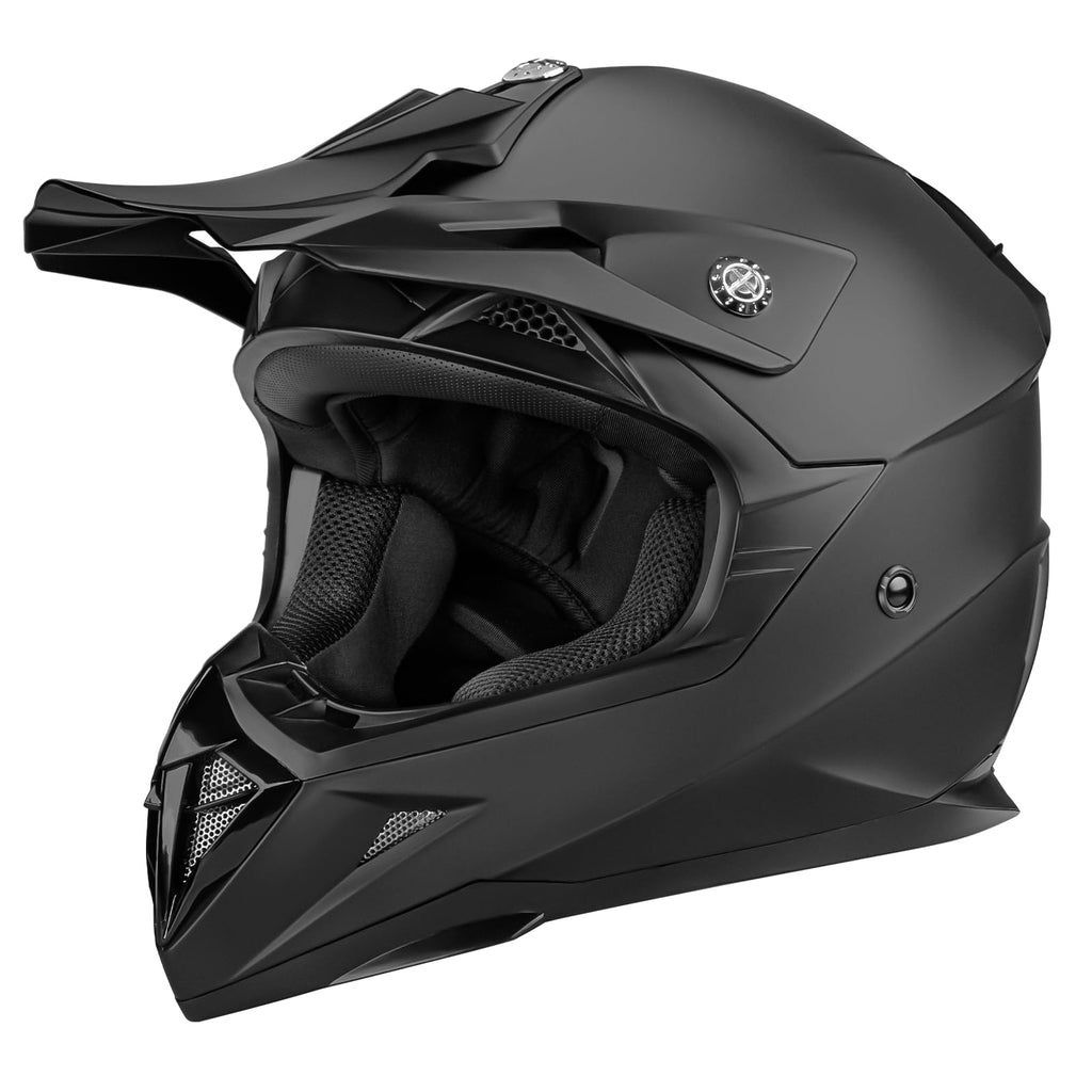 Black DOT Approved Ventilated Motocross Helmet N838992