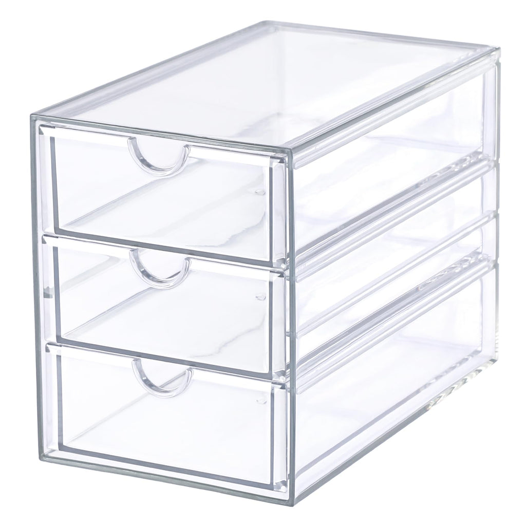 3 Drawer Clear Acrylic Desktop Organizer B603034