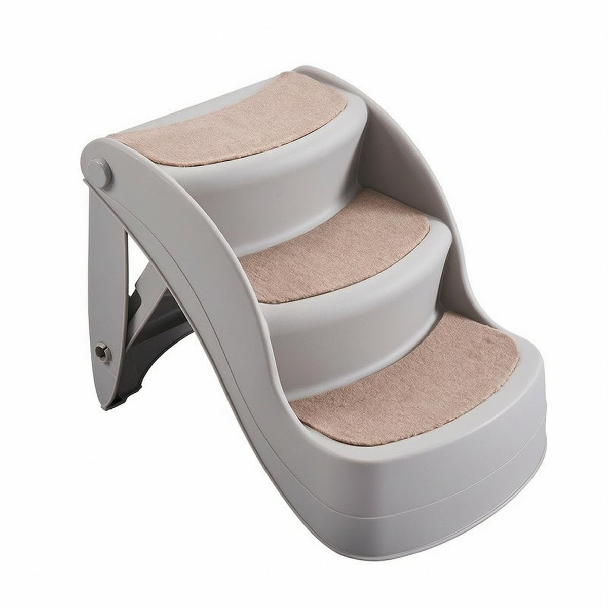 Three Step Pet Stairs with Non Slip Pads Lightweight PP Build O81680