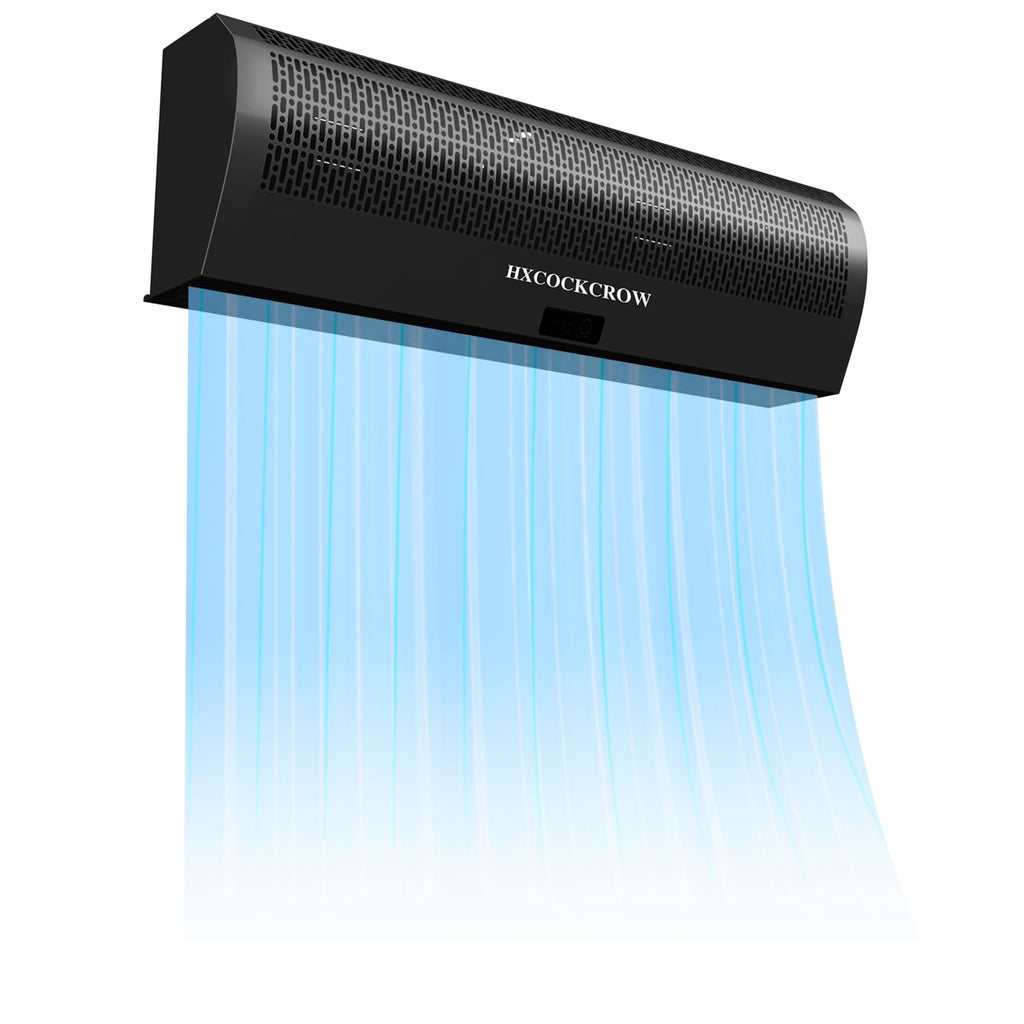 36 Inch Black Air Curtain with Door Magnetic Switch B51448