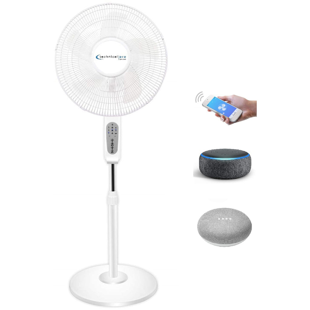 16” WIFI Enabled Oscillating Pedestal Fan Y327