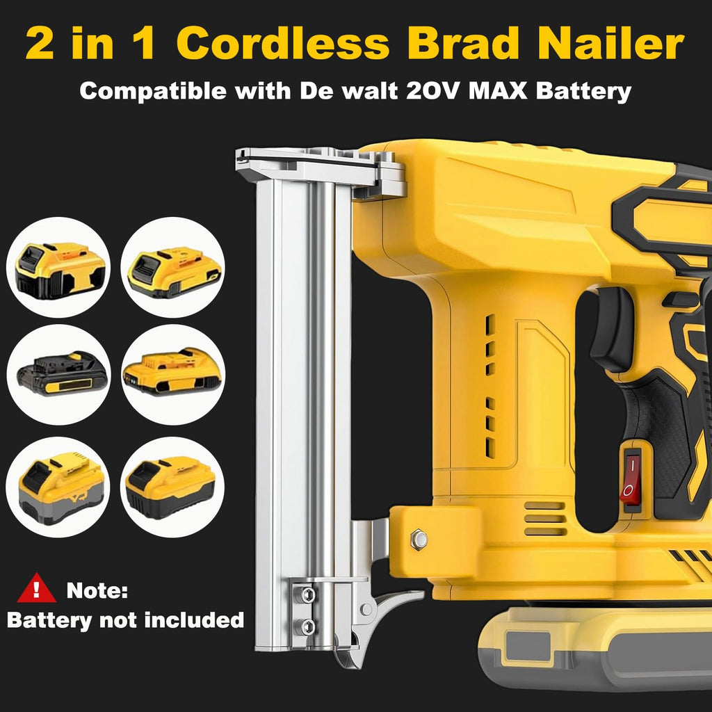 2 in 1 Cordless Brad Nailer 18 Gauge Electric Nail Gun L8572