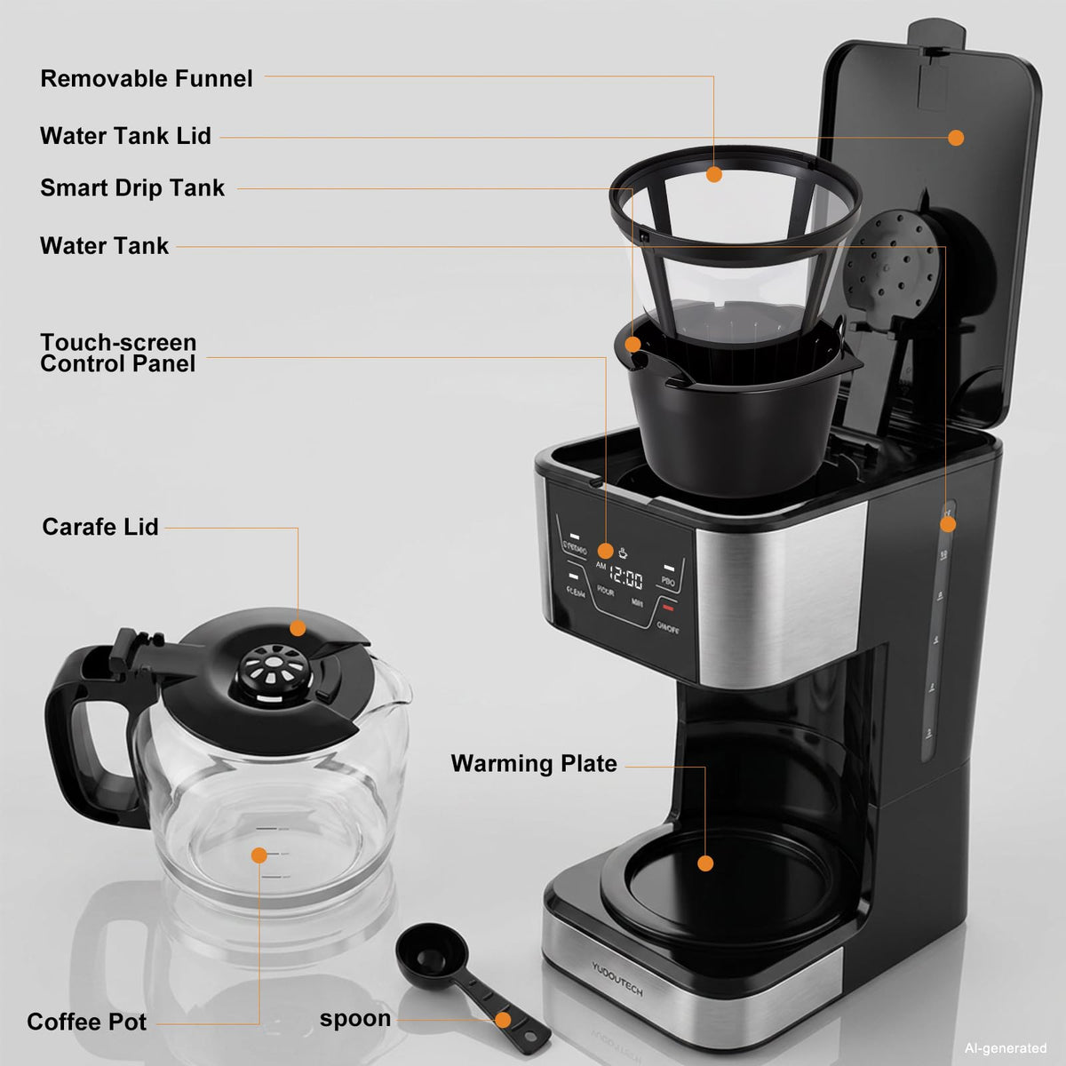 12-Cup Programmable Drip Coffee Maker B607277