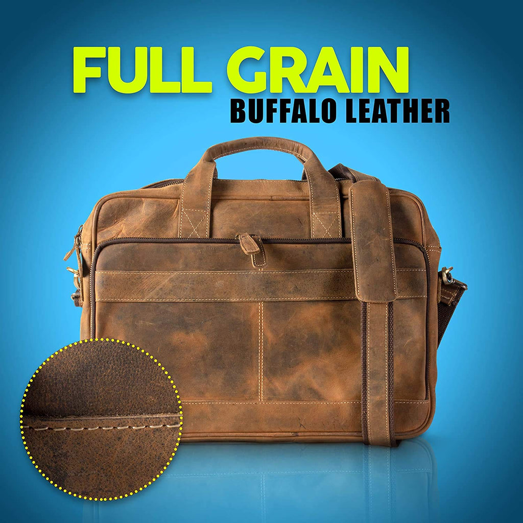 18 Inch Leather Laptop Messenger Bag Q152564