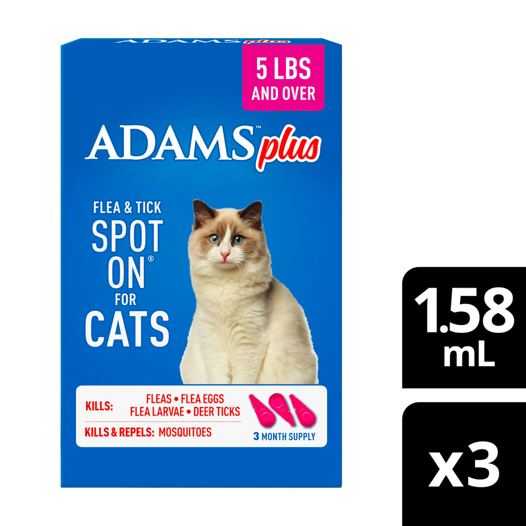Flea and Tick Prevention Spot On for Cats 3 Pack O810130