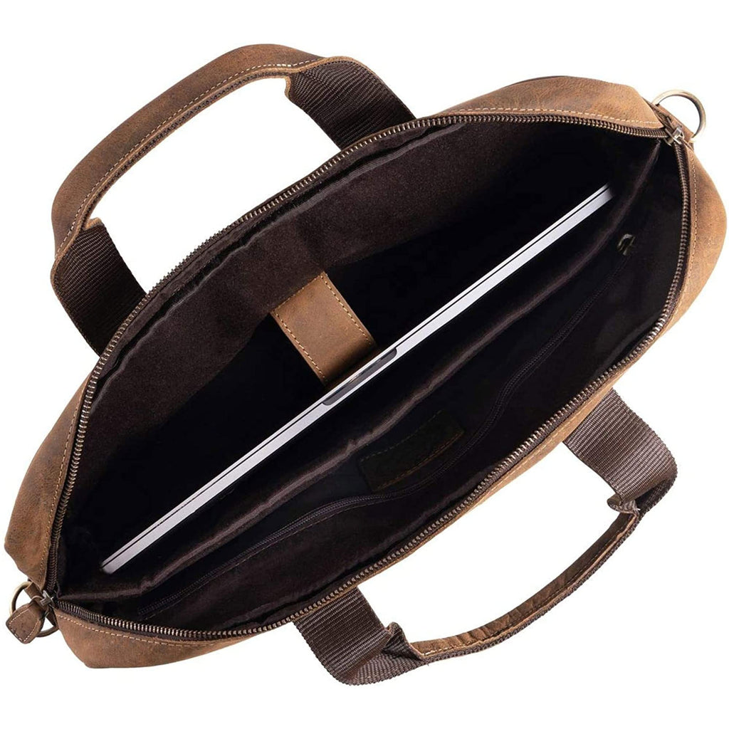 18 Inch Leather Laptop Messenger Bag Q152564