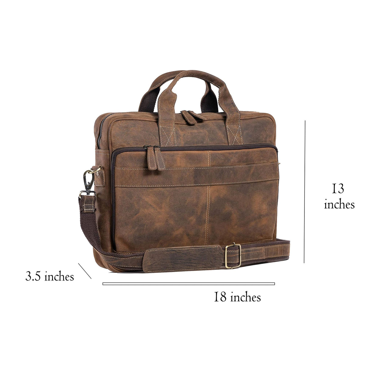 18 Inch Leather Laptop Messenger Bag Q152564