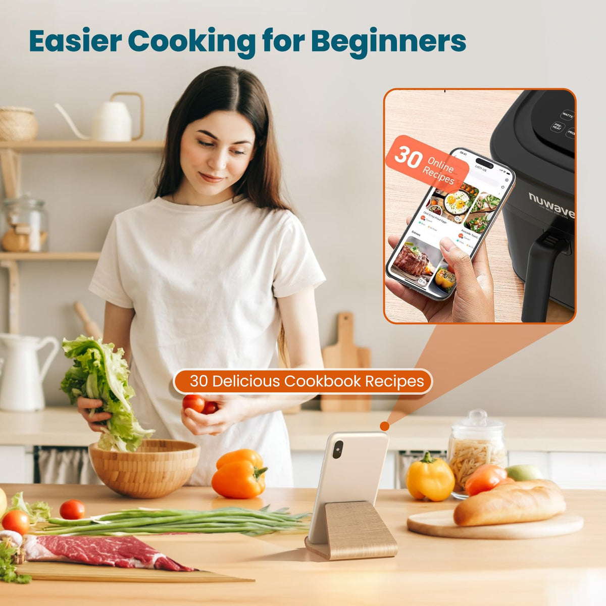 10-in-1 Air Fryer with Smart Probe V692