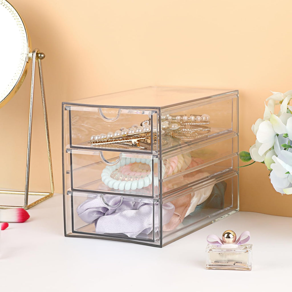 3 Drawer Clear Acrylic Desktop Organizer B603034