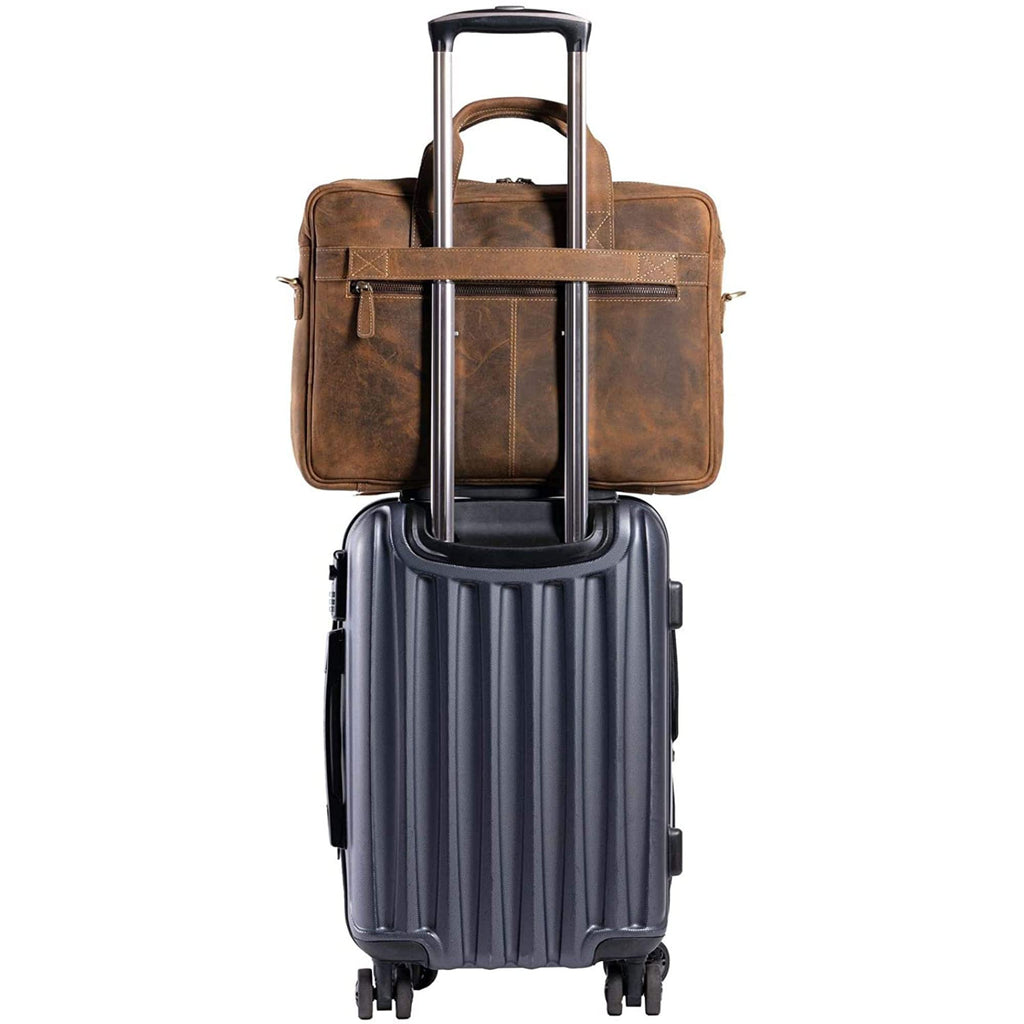 18 Inch Leather Laptop Messenger Bag Q152564
