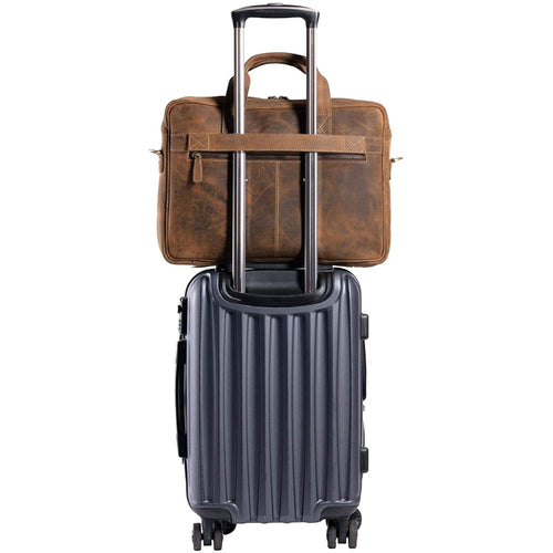 18 Inch Leather Laptop Messenger Bag Q152564
