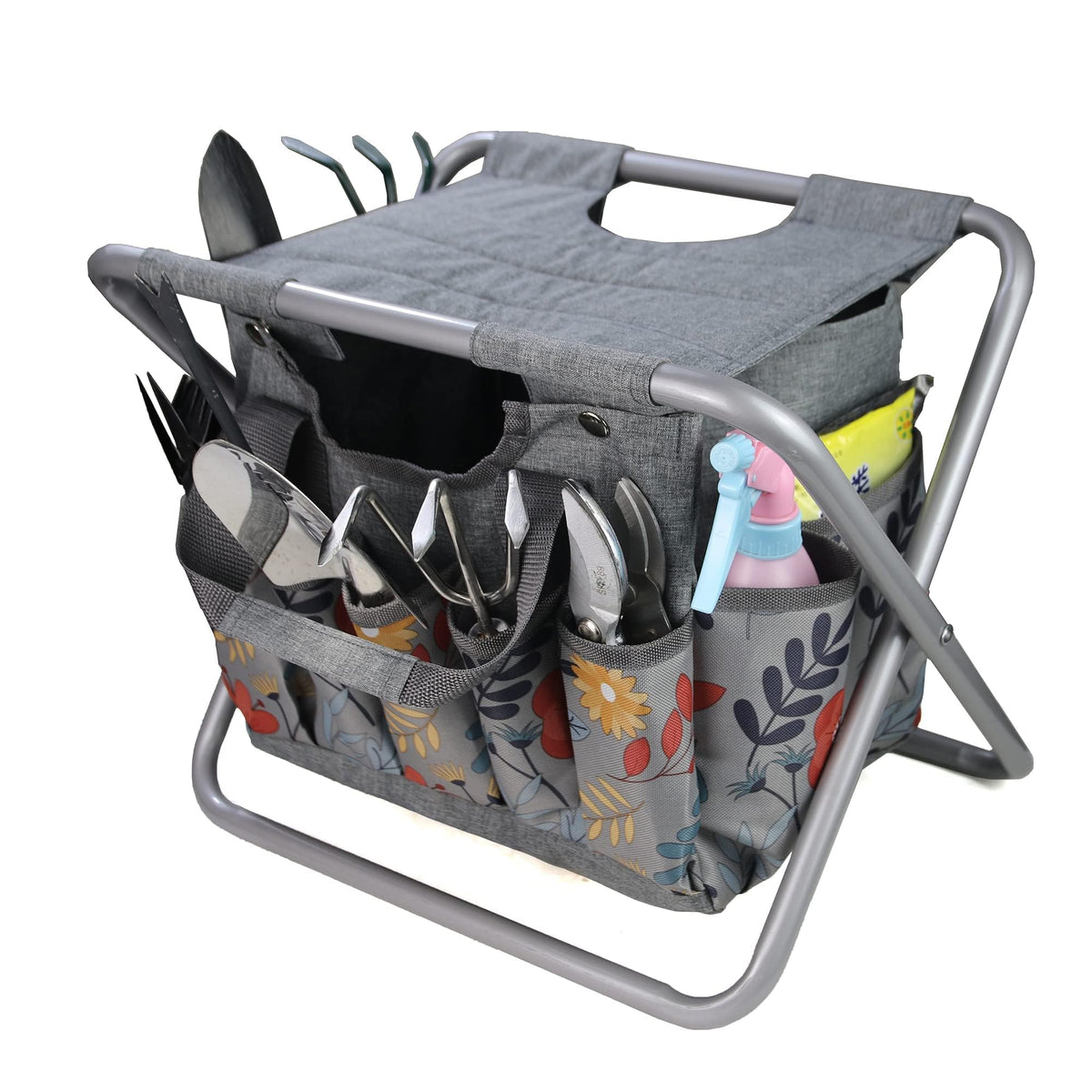 Folding Gardening Stool with Storage Tote Bag D2822