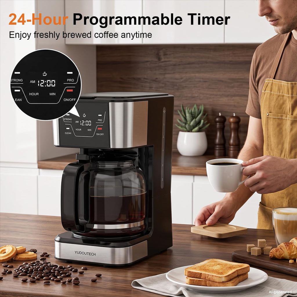12-Cup Programmable Drip Coffee Maker B607277