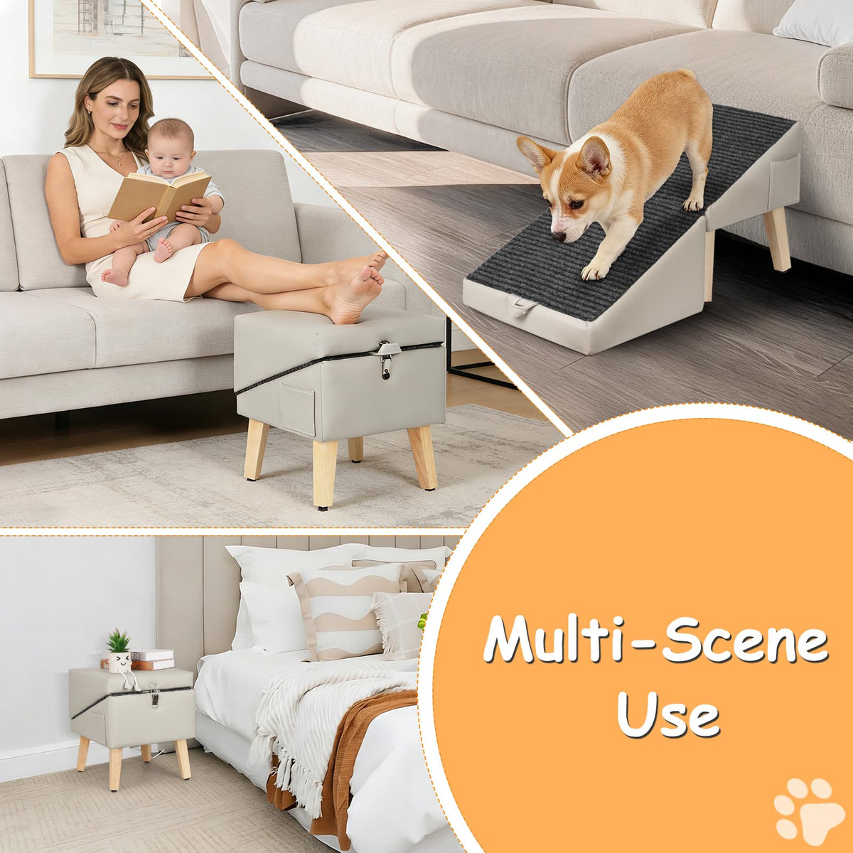 Gray Foldable Dog Ramp C3438