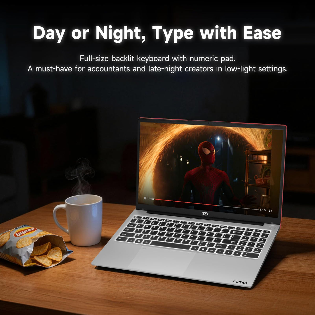 15.6" FHD Laptop, Intel 4 Cores, 8GB RAM, 256GB SSD C761