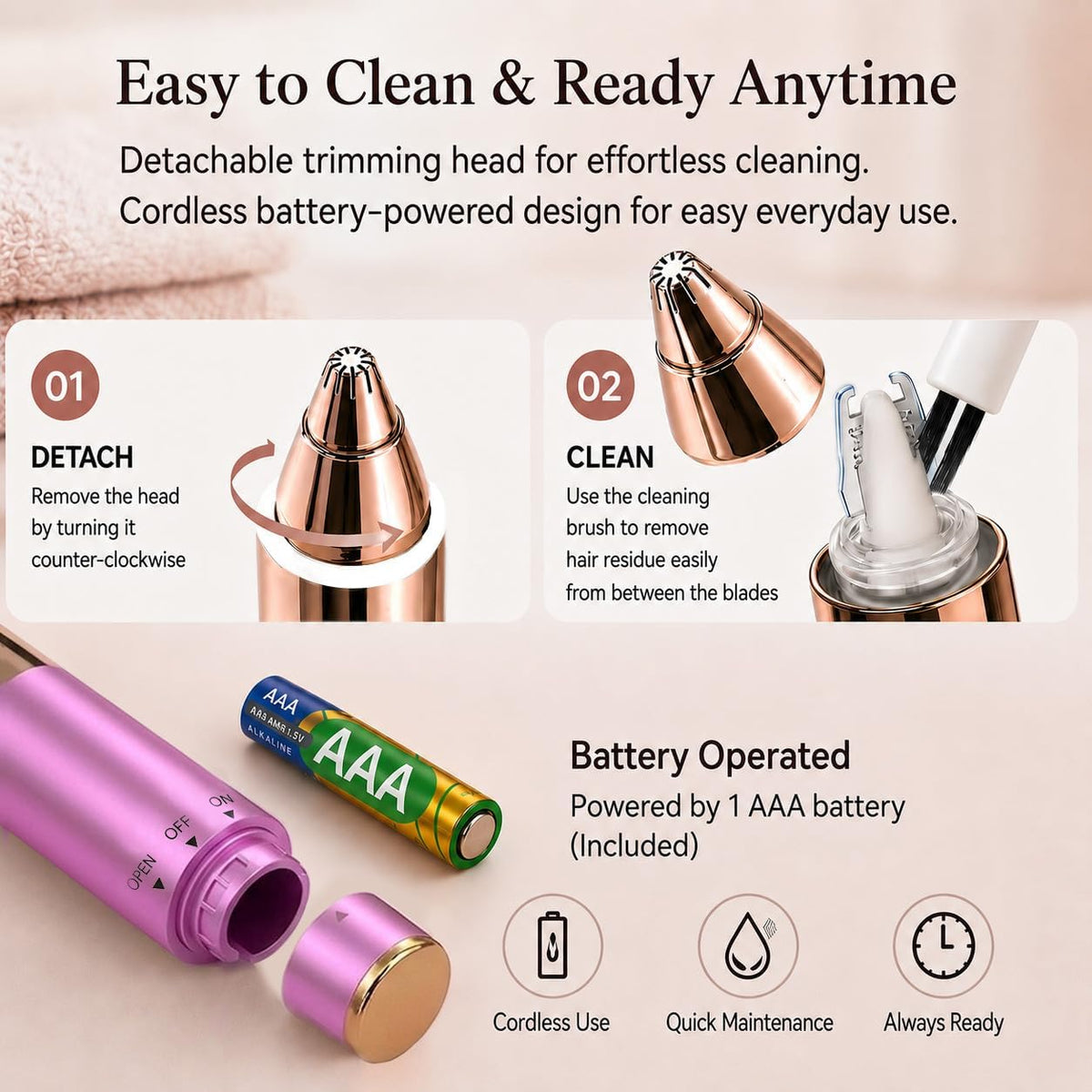 Eyebrow Trimmer with LED Light H318