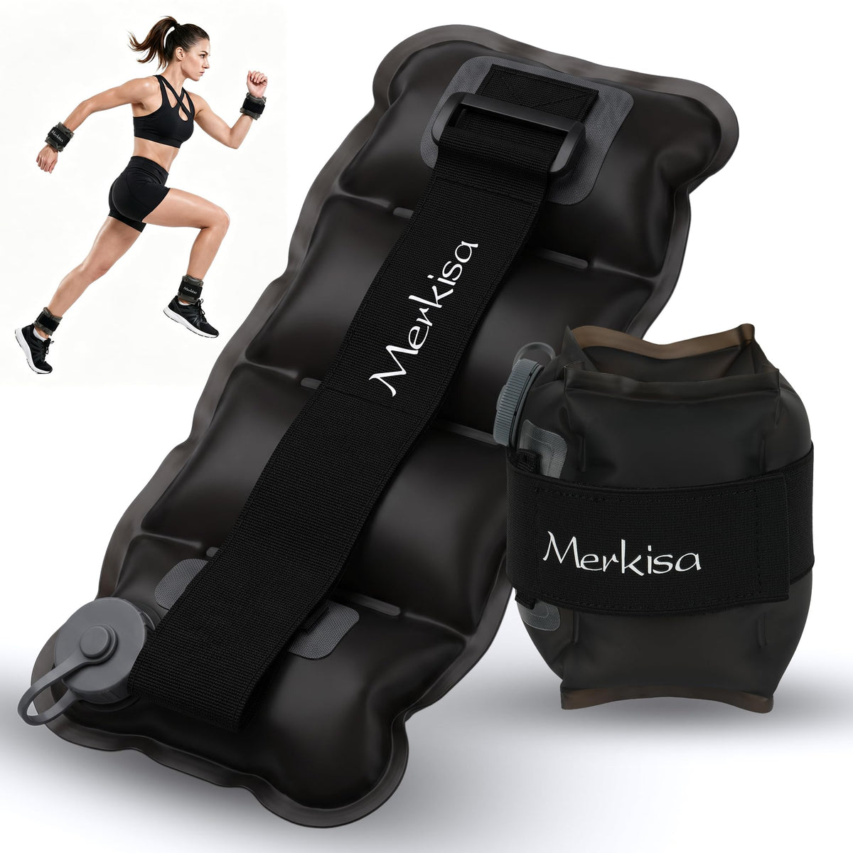 Adjustable Water-Fillable TPU Ankle and Wrist Weights Set D345