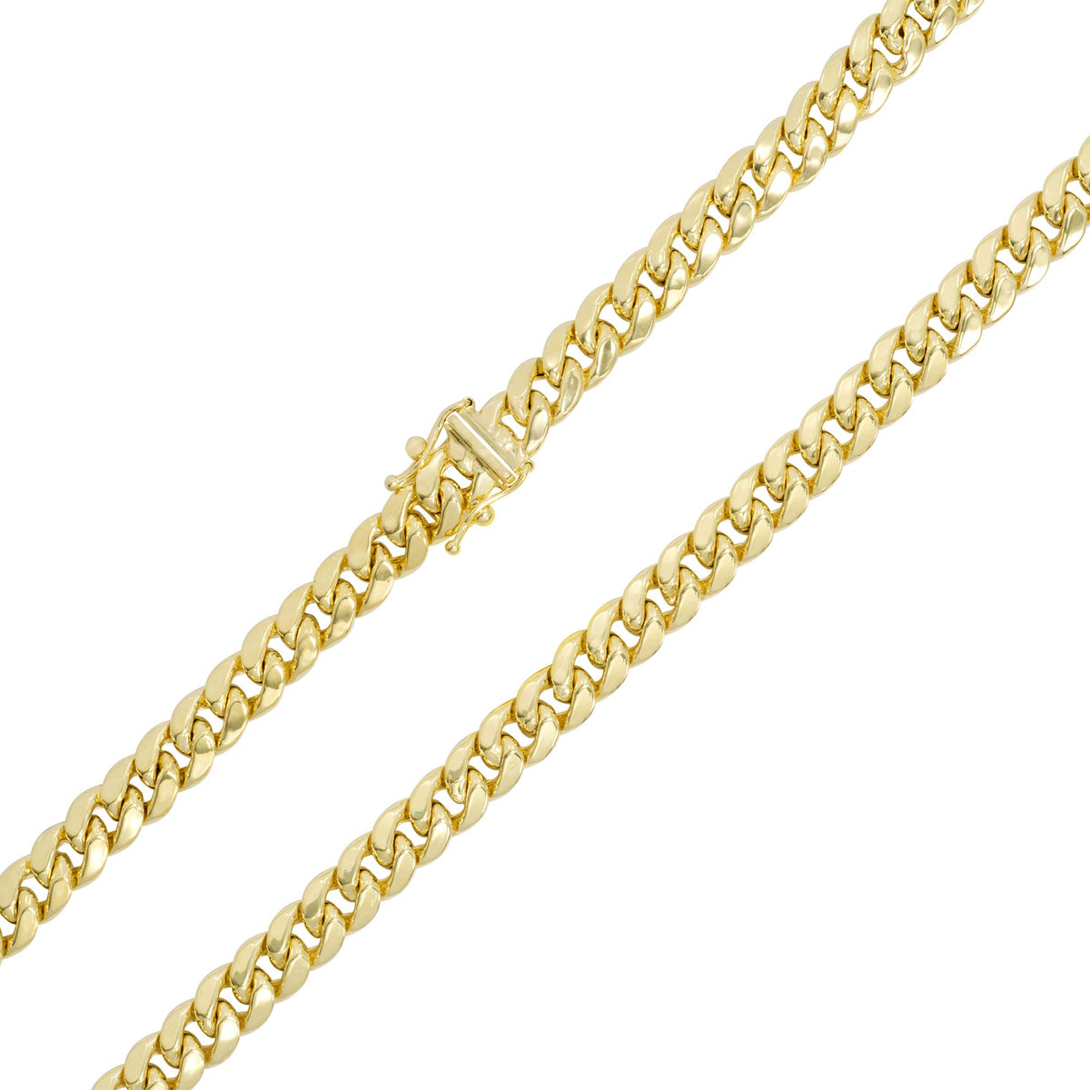 10k Yellow Gold Cuban Link Chain Necklace A904
