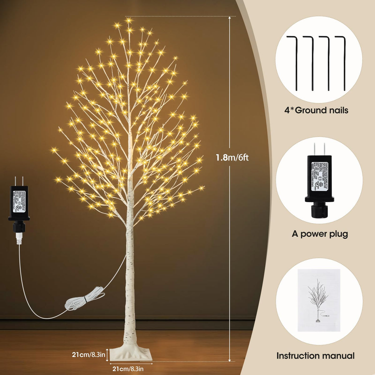 6FT Lighted Tree with 144 LED R71947