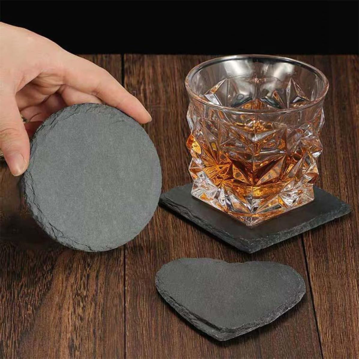 12pcs Natural Stone Cup Coasters P8827