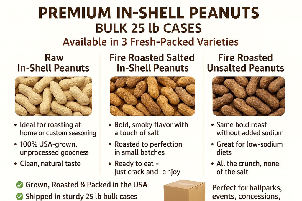 Fire Roasted In-Shell Peanuts 25 lb Box W6530