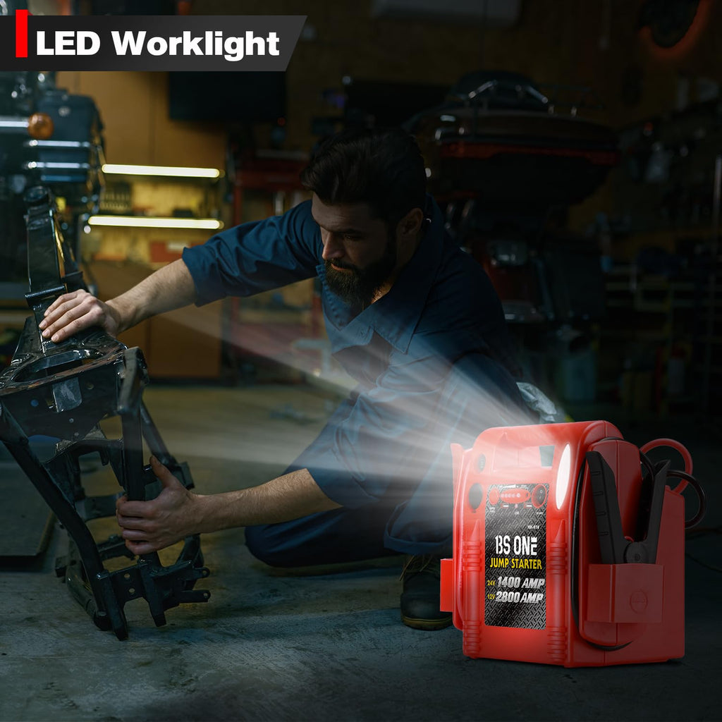 24V / 12V Heavy Duty Jump Starter with USB/DC Output and LED Light N977