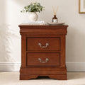 Solid Wood 2 Drawer Nightstand A306
