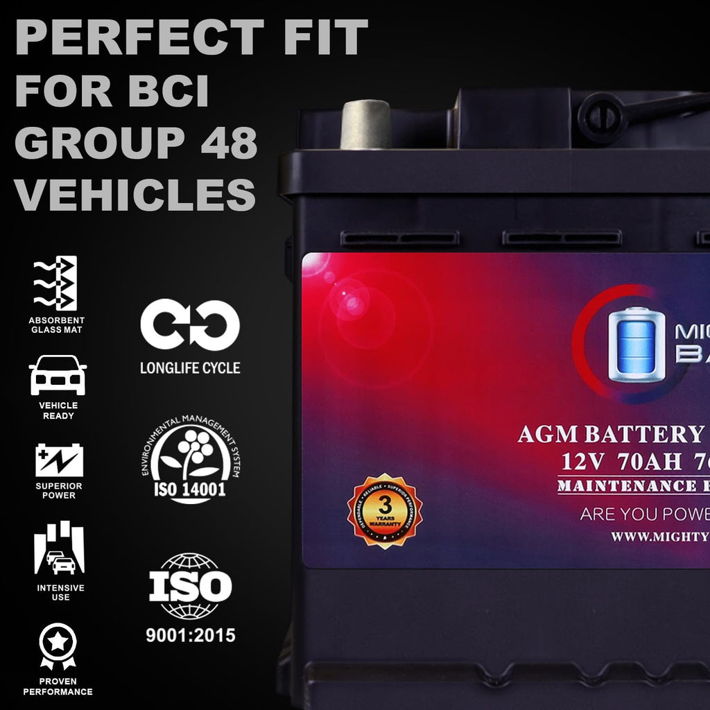 12V 70AH 760CCA Replacement Battery Z302