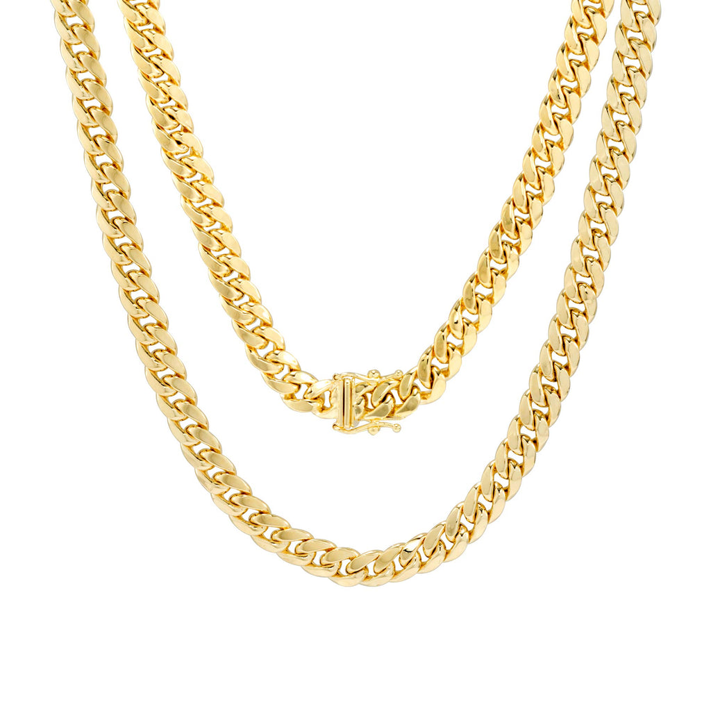 10k Yellow Gold Cuban Link Chain Necklace A904