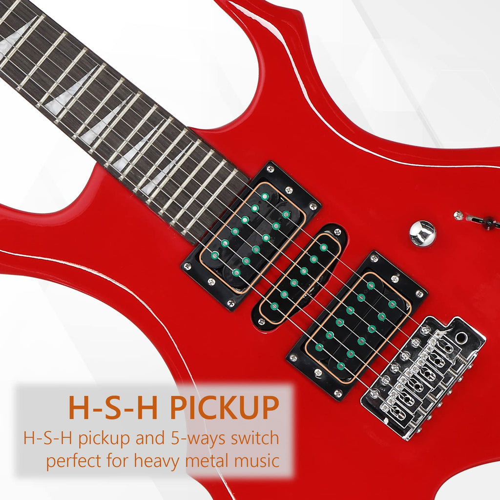Red Electric Guitar Kit with Amplifier E527552
